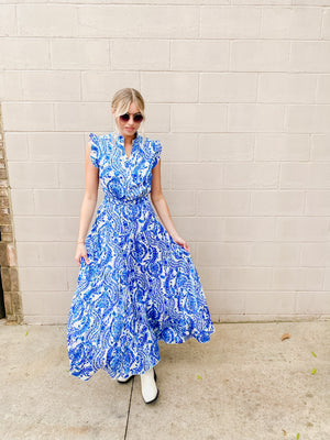 Paisley Printed Maxi Dress