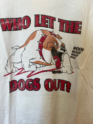 Who Let The Dog Out Crop Tee : Large (#325)