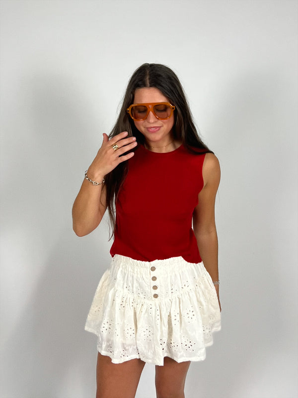 Sweetheart Eyelet Shorts