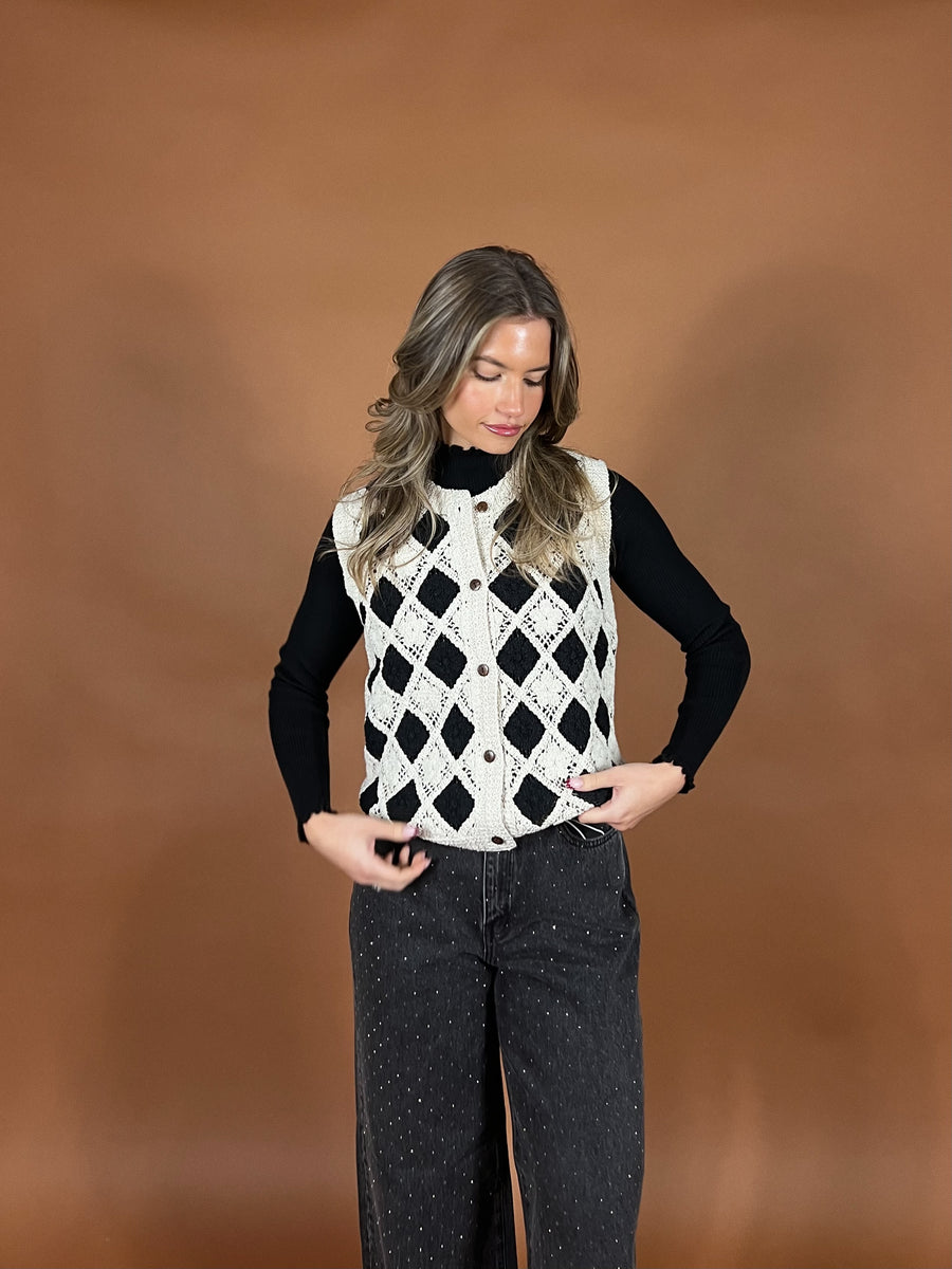 Diamond Crochet Vest
