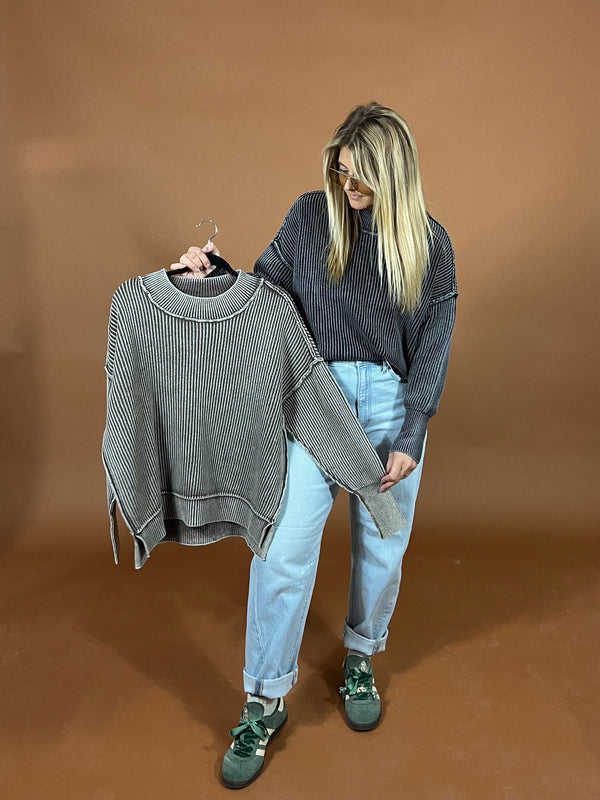 Washed Oversize Sweater