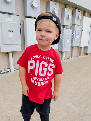 PODUNK KIDS ::: I Only Love My PIGS (Red)