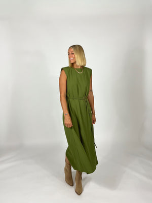 Espresso Please Belted Dress