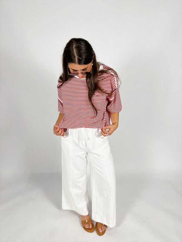 Utility Crop Wide Leg Pant