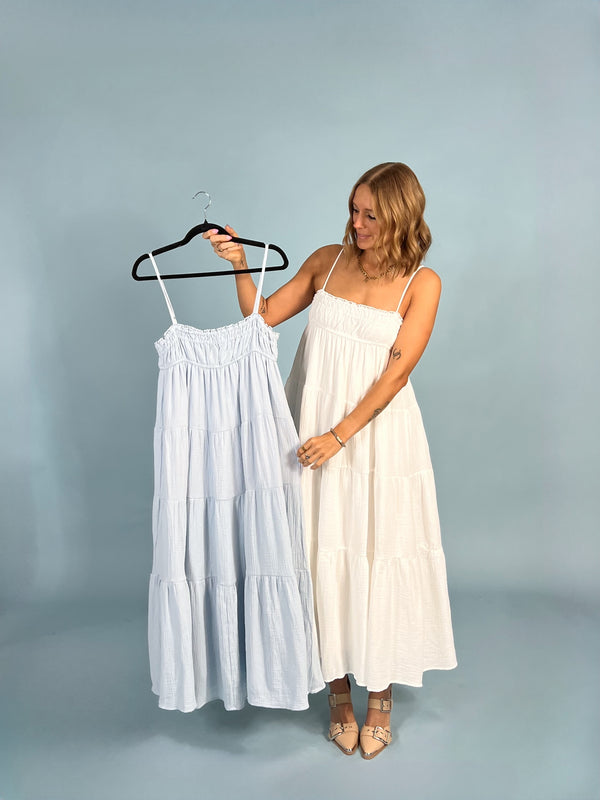 In The Sun Gauze Tiered Maxi