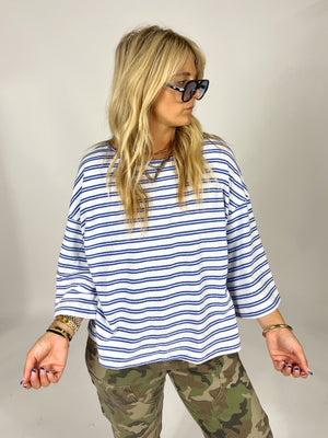 Weekend Stripes Oversized Top