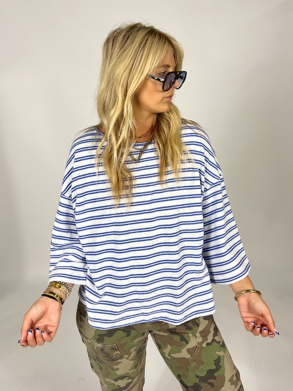 Weekend Stripes Oversized Top