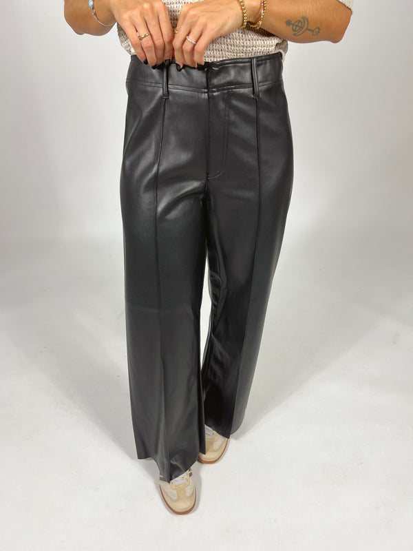 Rebel Pintuck Leather Pants