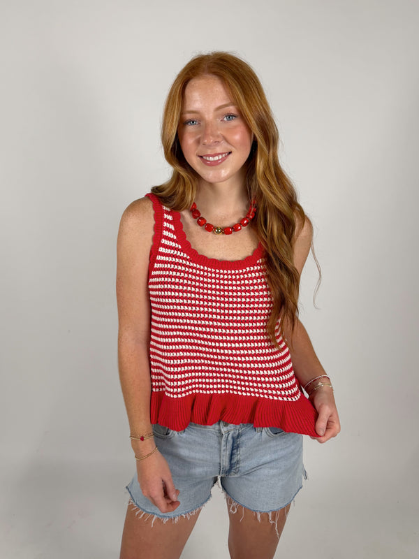 Real Good Ruffle Knit Tank