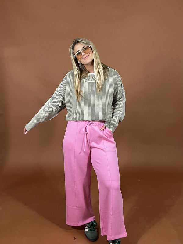 Washed Cropped Sweater