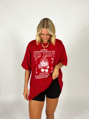 Old Lady Razorback Fan Tee