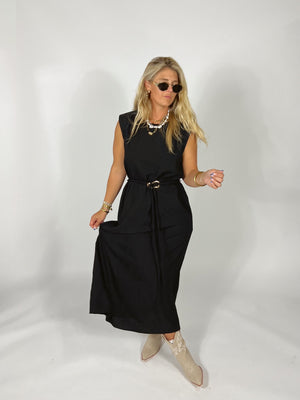 Espresso Please Belted Dress