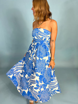 Stevie Strapless Midi Dress