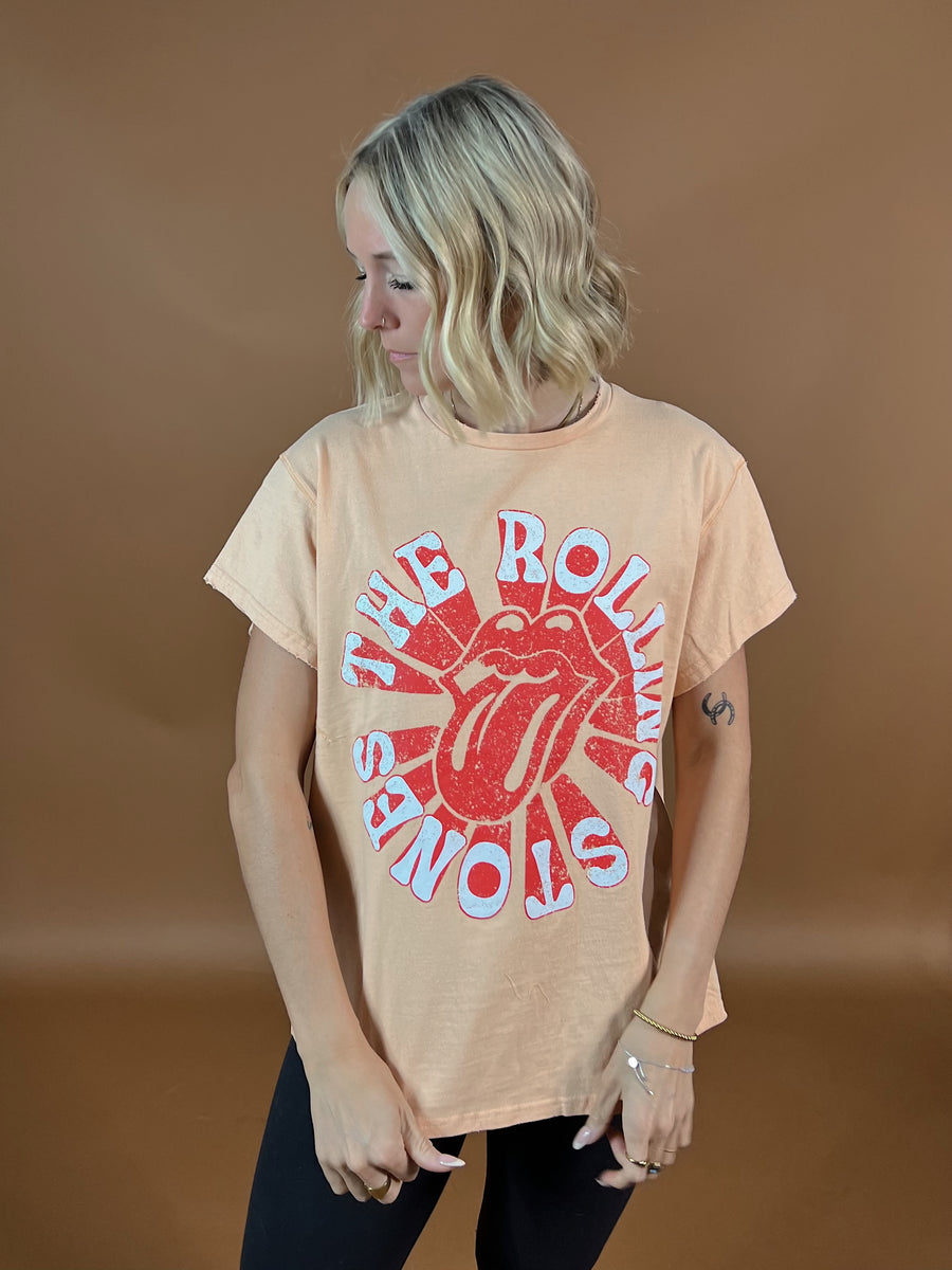 Rolling Stones Graphic Tee | Dusty Peach