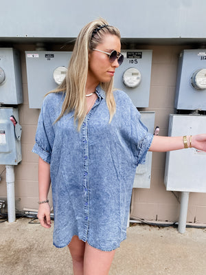 Vacation Button Down Dress