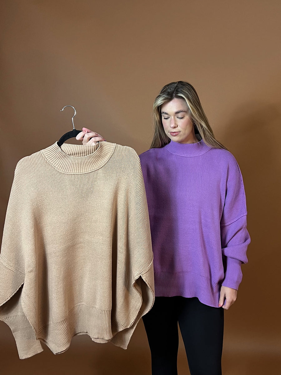 Side Slit Oversize Sweater