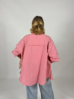 Oversize Gingham Button Down