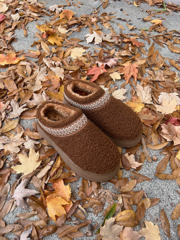 Teddy Platform Slippers