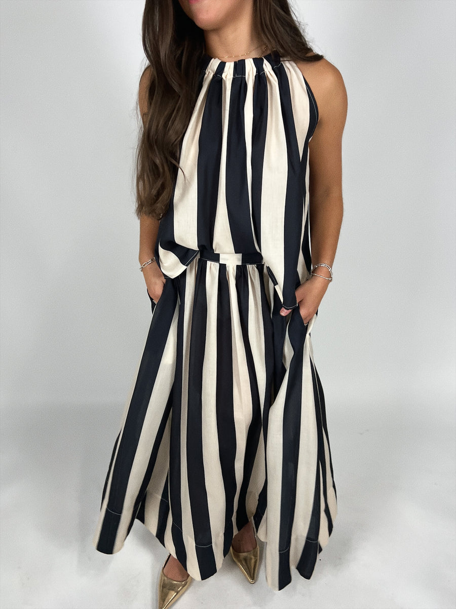 Amalfi Stripe Skirt Set