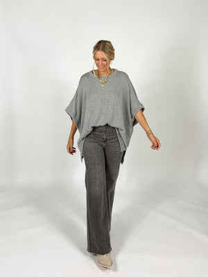 Slate Poncho Top