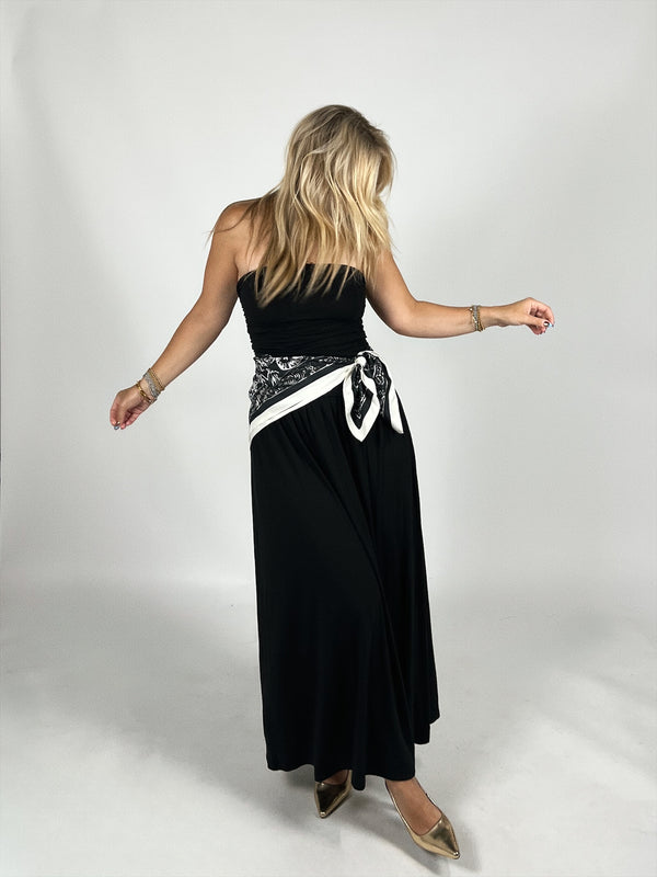 Vanilla Skies Strapless Maxi