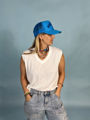Cloudy Ribbed V-Neck Tank