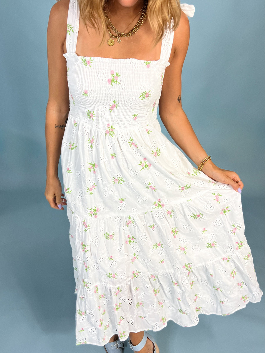 Cherry Blossom Smocked Dress