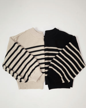 Bestie Stripe Cropped Sweater