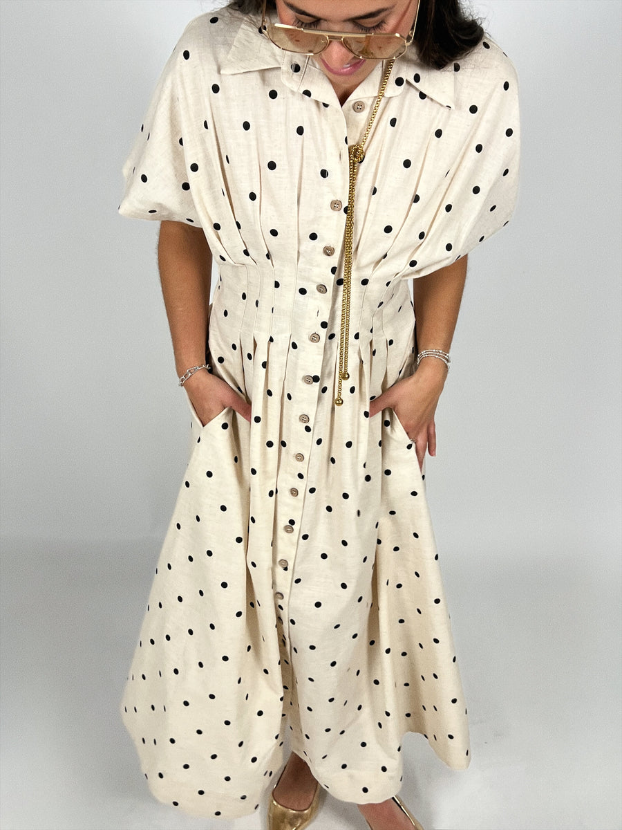 Classic Spot Midi Dress