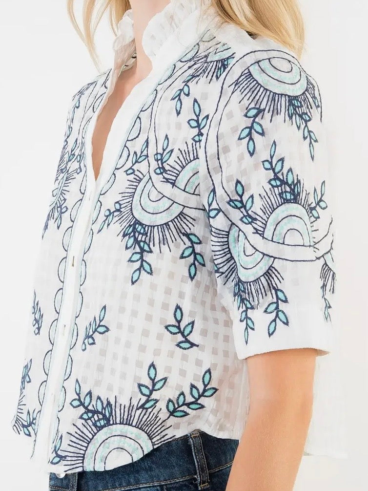 Kristen Embroidery Detail Top