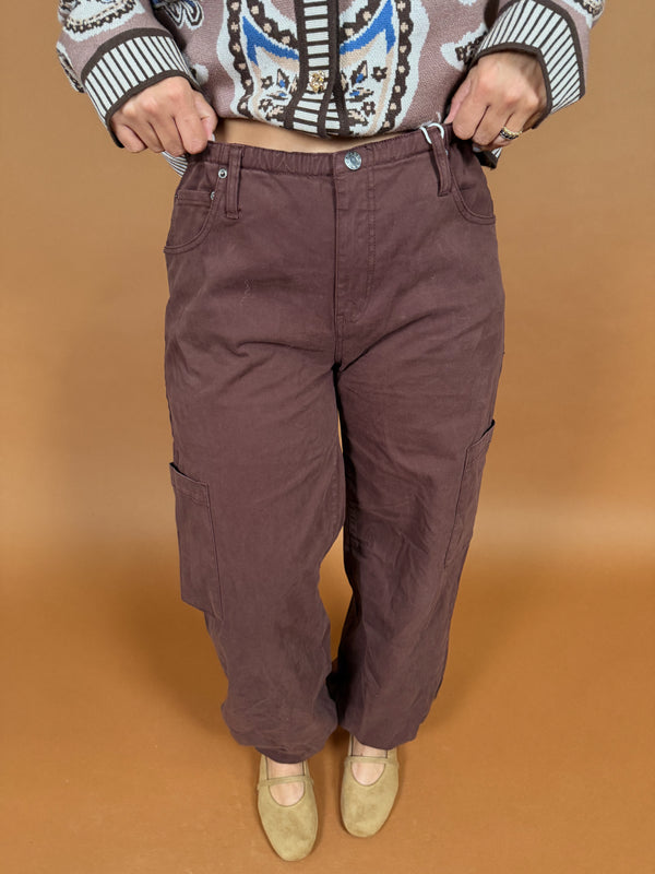 Mirage Mid Rise Cargo | Cherry Cola