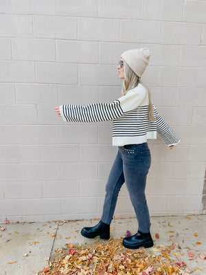 Sterling Stripe Boxy Sweater