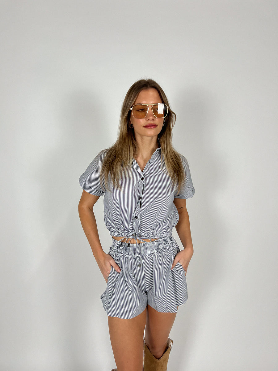 Navy Nonsense Stripe Set