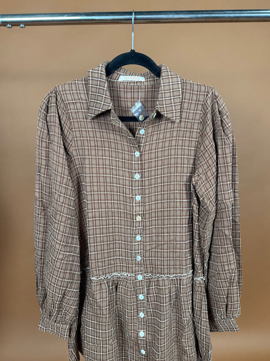 Caden Plaid Mini Dress