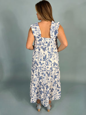 French Toile Midi Dress