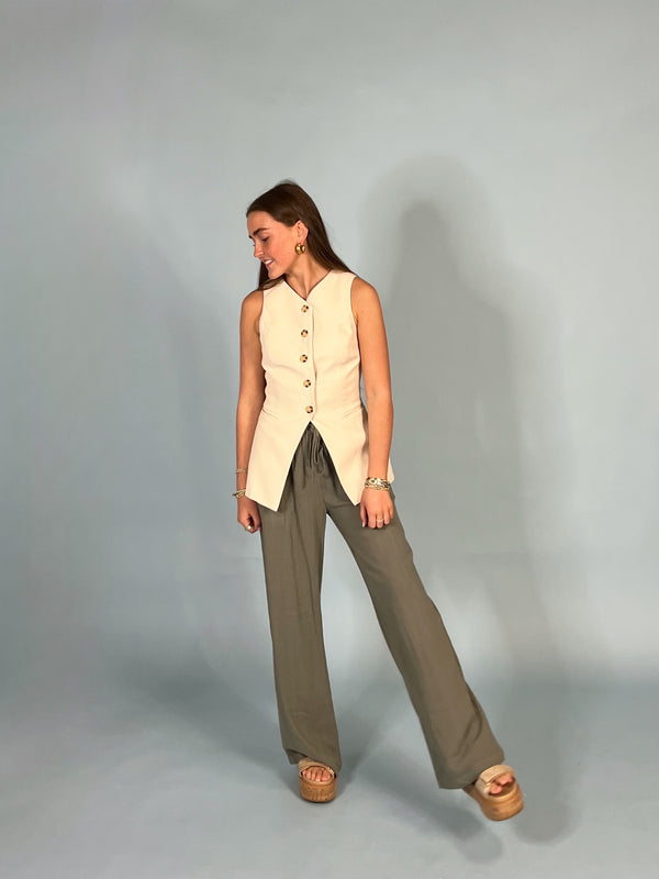 Drew Wide Leg Linen Pants