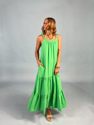 On Vacation Beaded Collar Maxi