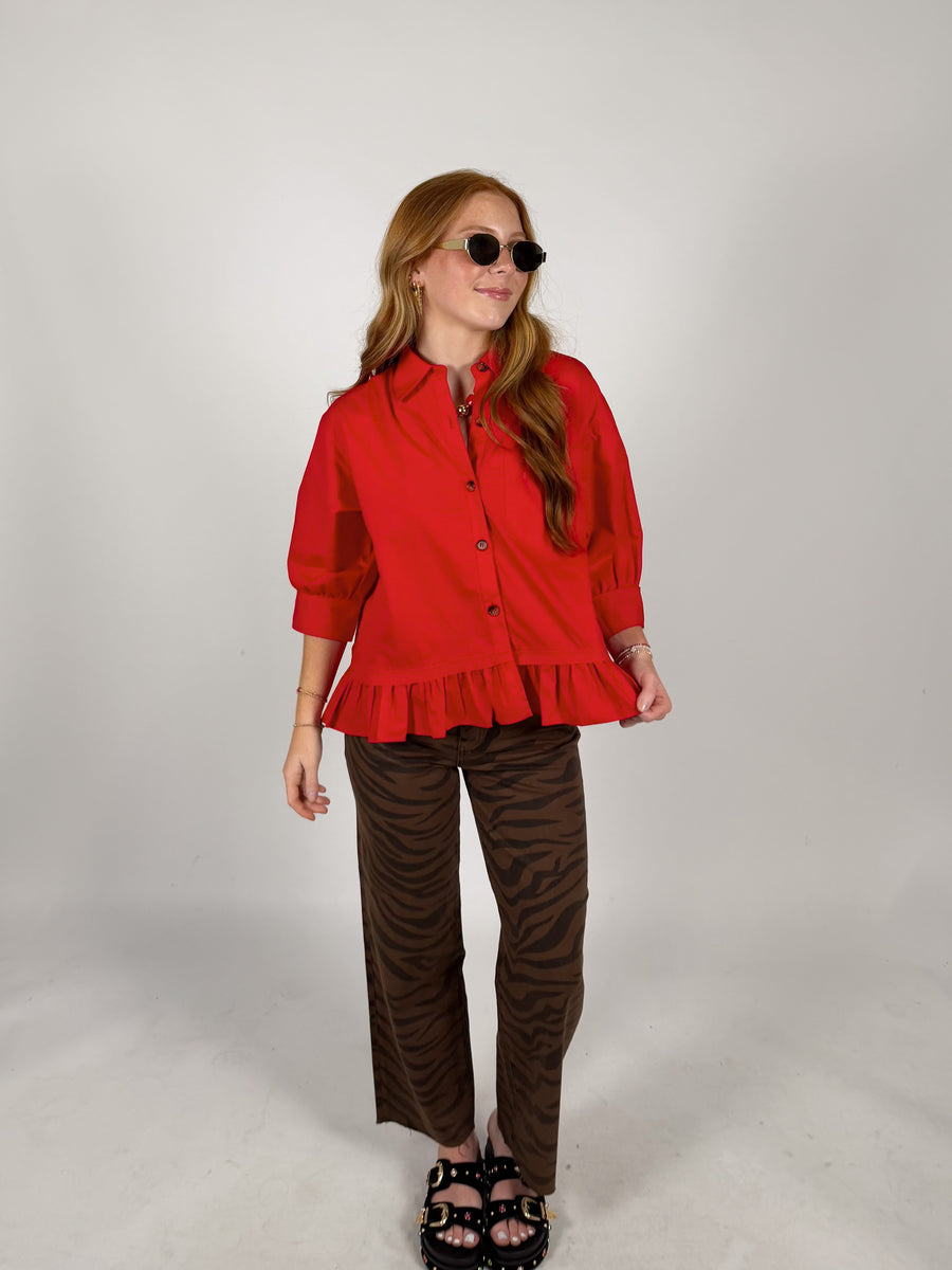 Stadium Saturday Poplin Top
