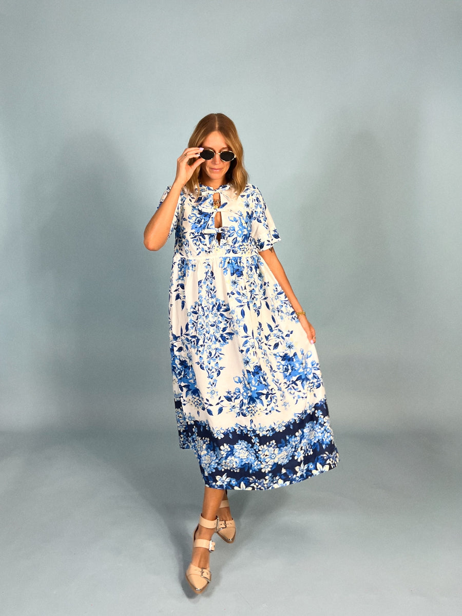 Seaside Front Tie Midi