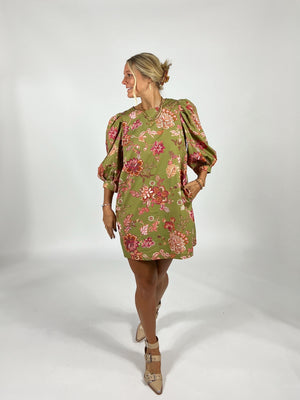 Evergreen Floral Dress