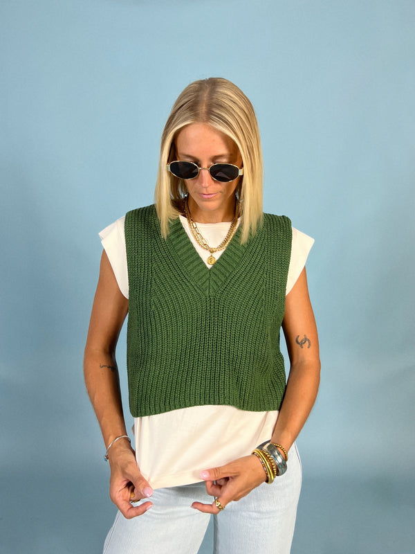 Layered Vest And Tee Duo