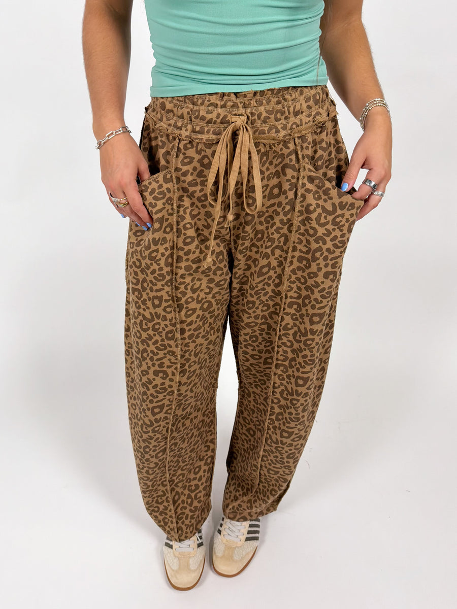 Gia Leopard Barrel Pants