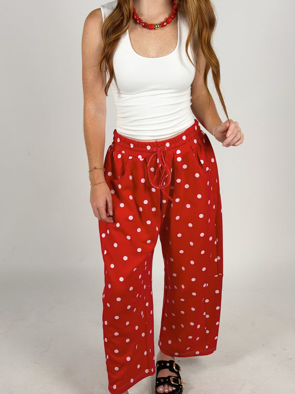 Pippa Polka Dot Barrel Pants