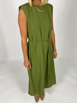 Espresso Please Belted Dress
