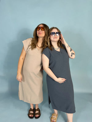 Cloudy V-Neck Maxi Dress