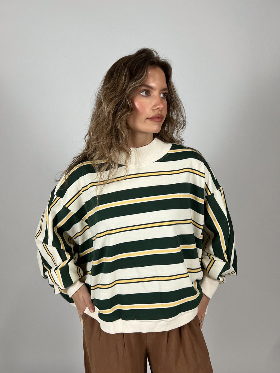 Jackson Stripe Mock Neck