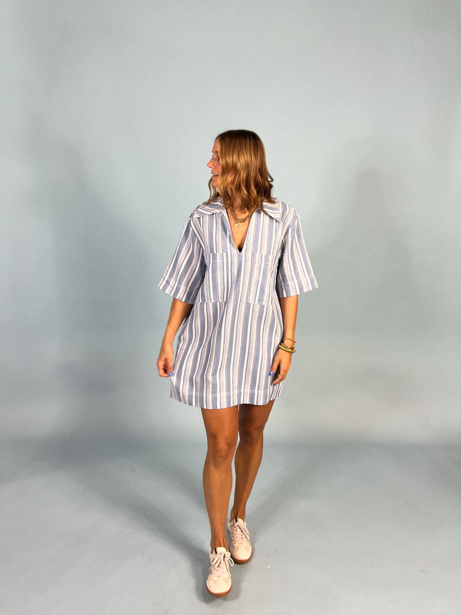 Lowen Denim Stripe Dress