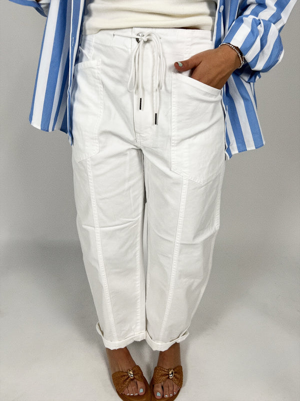 Villa Drawstring Barrel Leg Pant | Lamb