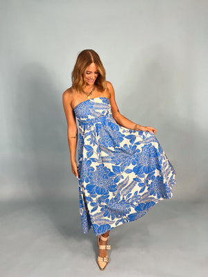 Stevie Strapless Midi Dress