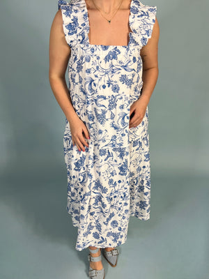 French Toile Midi Dress